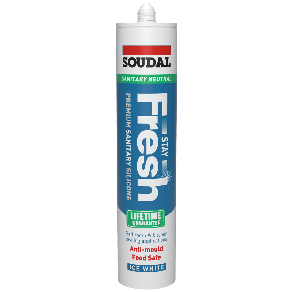 Soudal 290ml Stay Fresh Acetoxy Anti-Mould Silicone - White Price Comparisons | Compare The Build