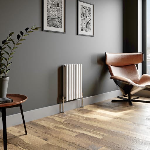 DuraTherm Horizontal Oval Tube Double Panel Designer Radiator - 600 x 420mm White Price Comparisons | Compare The Build