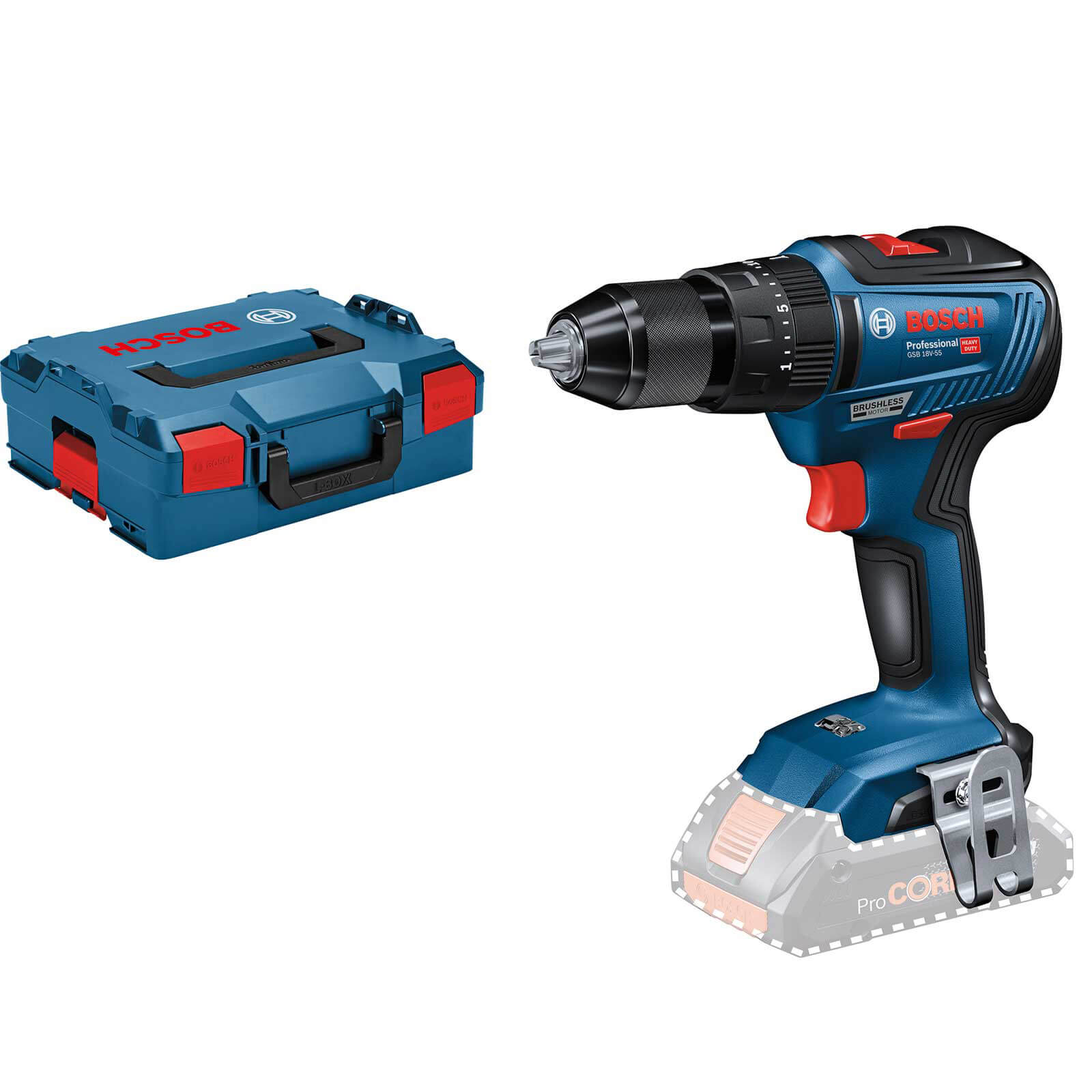 Bosch GSB 18V-55 18v Cordless Brushless Combi Drill No Batteries No Charger Case | Compare The Build