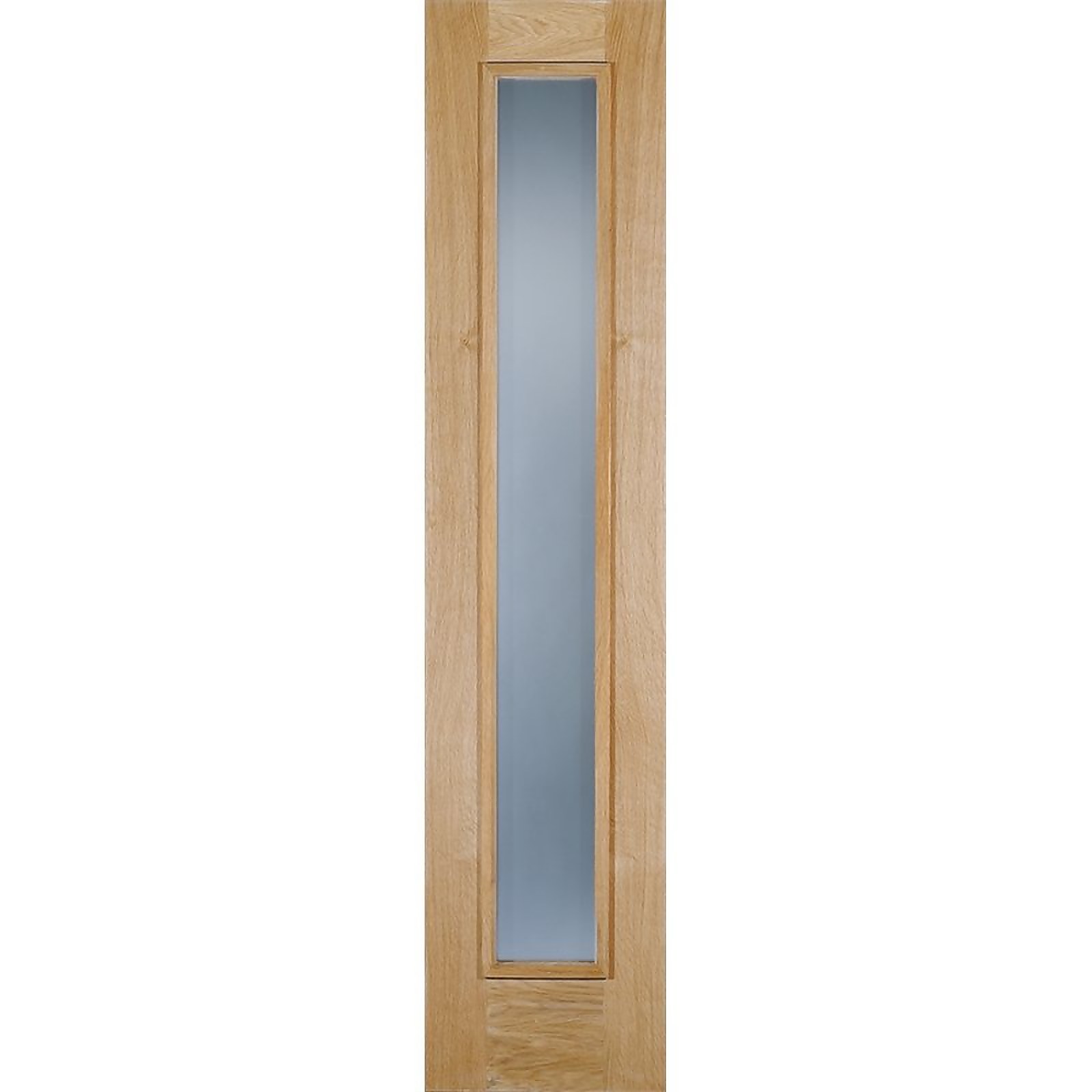 Frosted External Glazed Unfinished Oak 1 Lite Sidelight - 457 x 2057mm Price Comparisons | Compare The Build