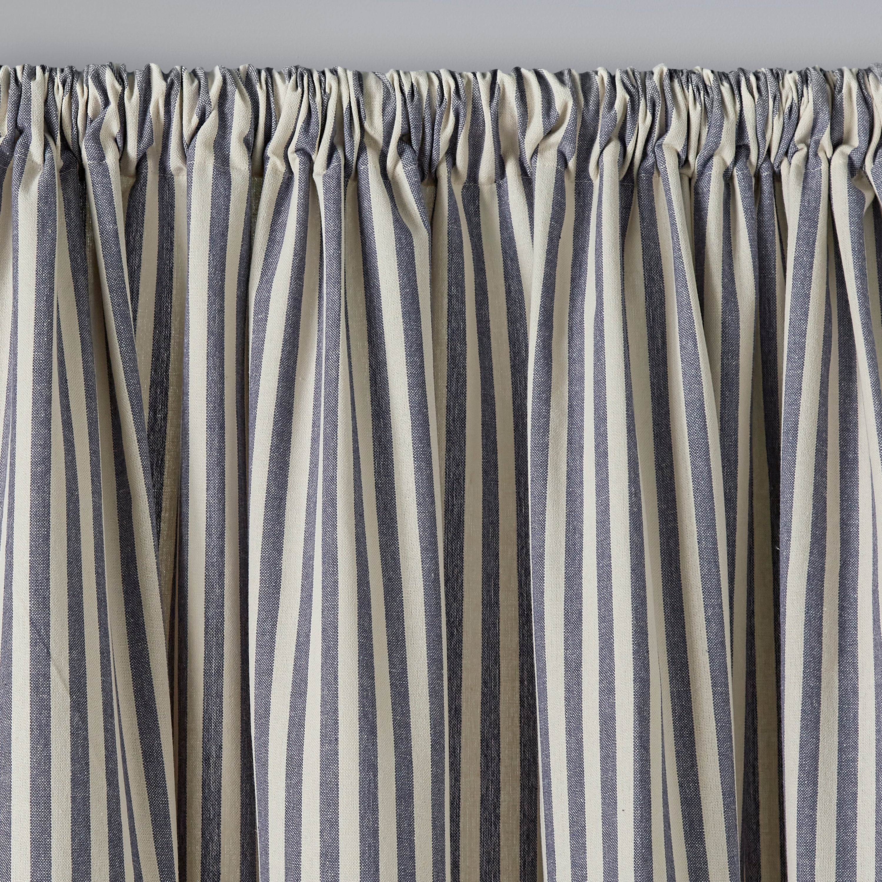 Linford Navy Stripe Slot Top Curtains Navy (Blue) Price Comparisons | Compare The Build