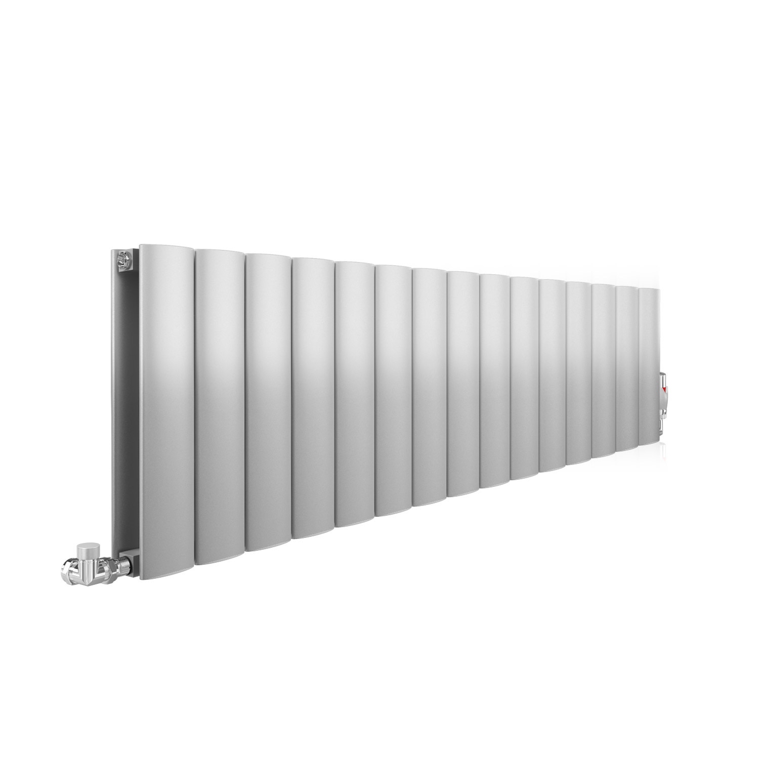 Apollo Magenta Aluminum Horizontal Radiator, Silver Curve, 300mm x 955mm Price Comparisons | Compare The Build