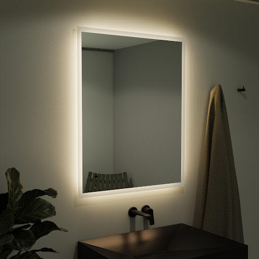 Vasari Large Rectangular Backlit LED Mirror with Demister - 1000 x 800mm Polished Price Comparisons | Compare The Build