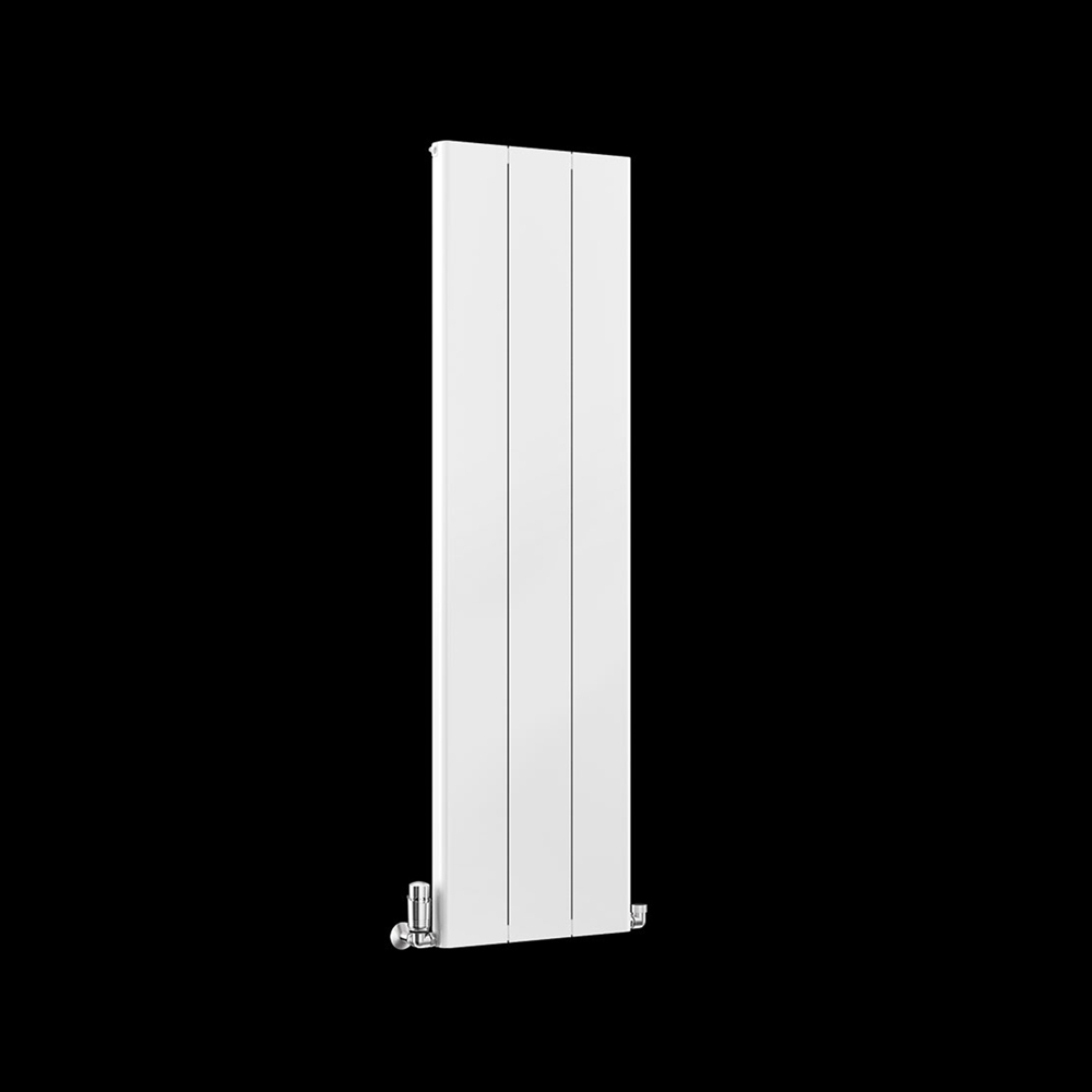 Nordic Alpha Aluminium Designer Vertical Radiator, Matt White, 1500mm x 356mm | Compare The Build