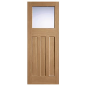 LPD Internal 1 Lite DX 30s Unfinished Oak Solid Core Door - 686 x 1981mm Price Comparisons | Compare The Build