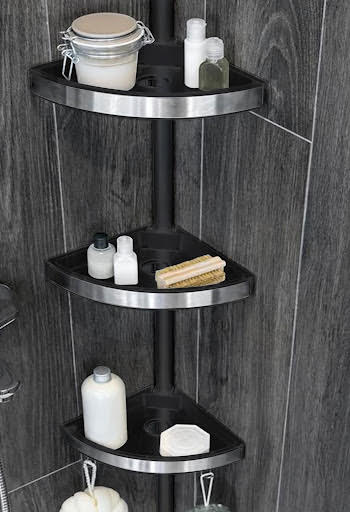 Vale Designs Floor to Ceiling Corner Caddy - Black Price Comparisons | Compare The Build