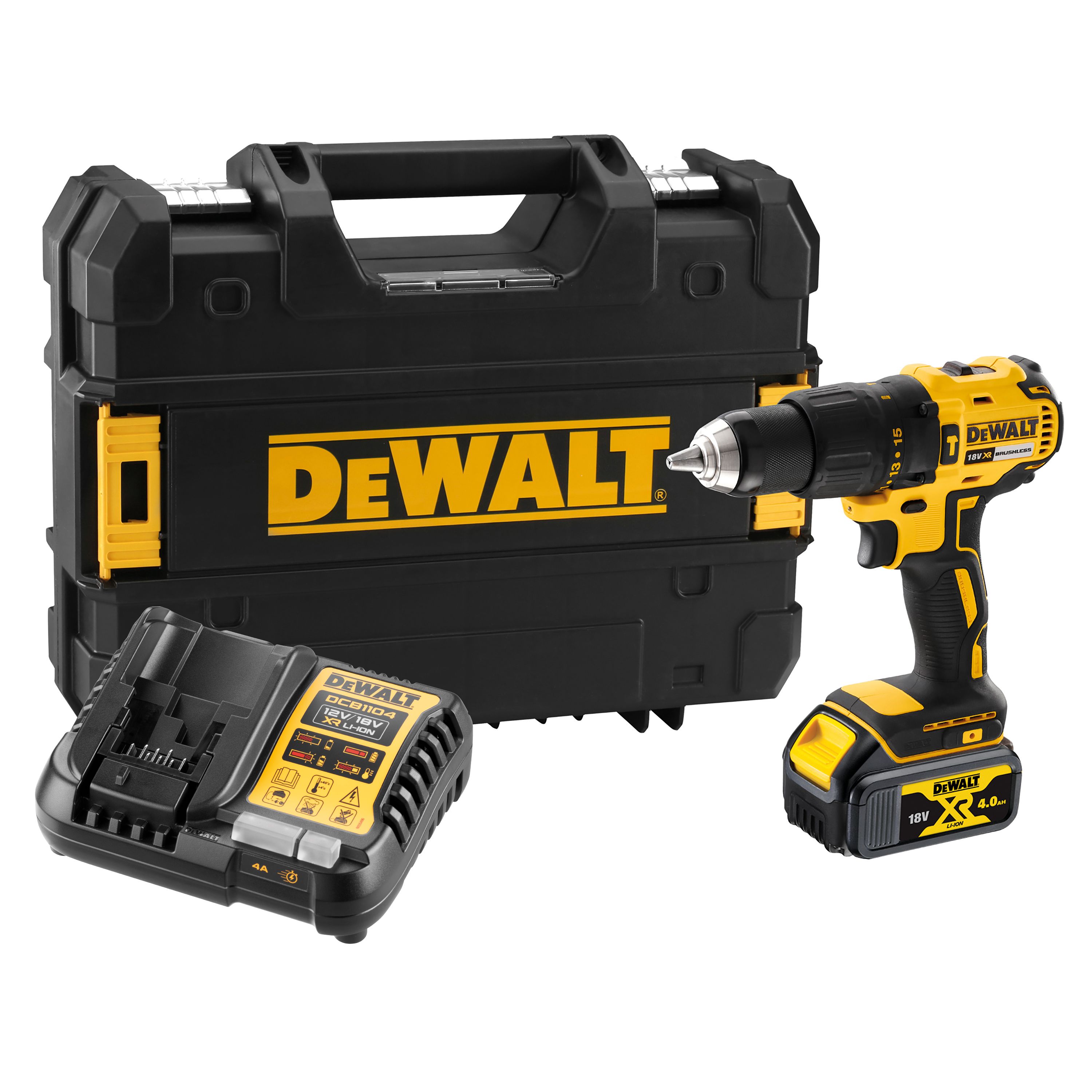 Dewalt Xr 18V 1 X 4.0Ah Li-Ion Brushless Cordless Combi Drill Dcd778M1T-Gb | Compare The Build