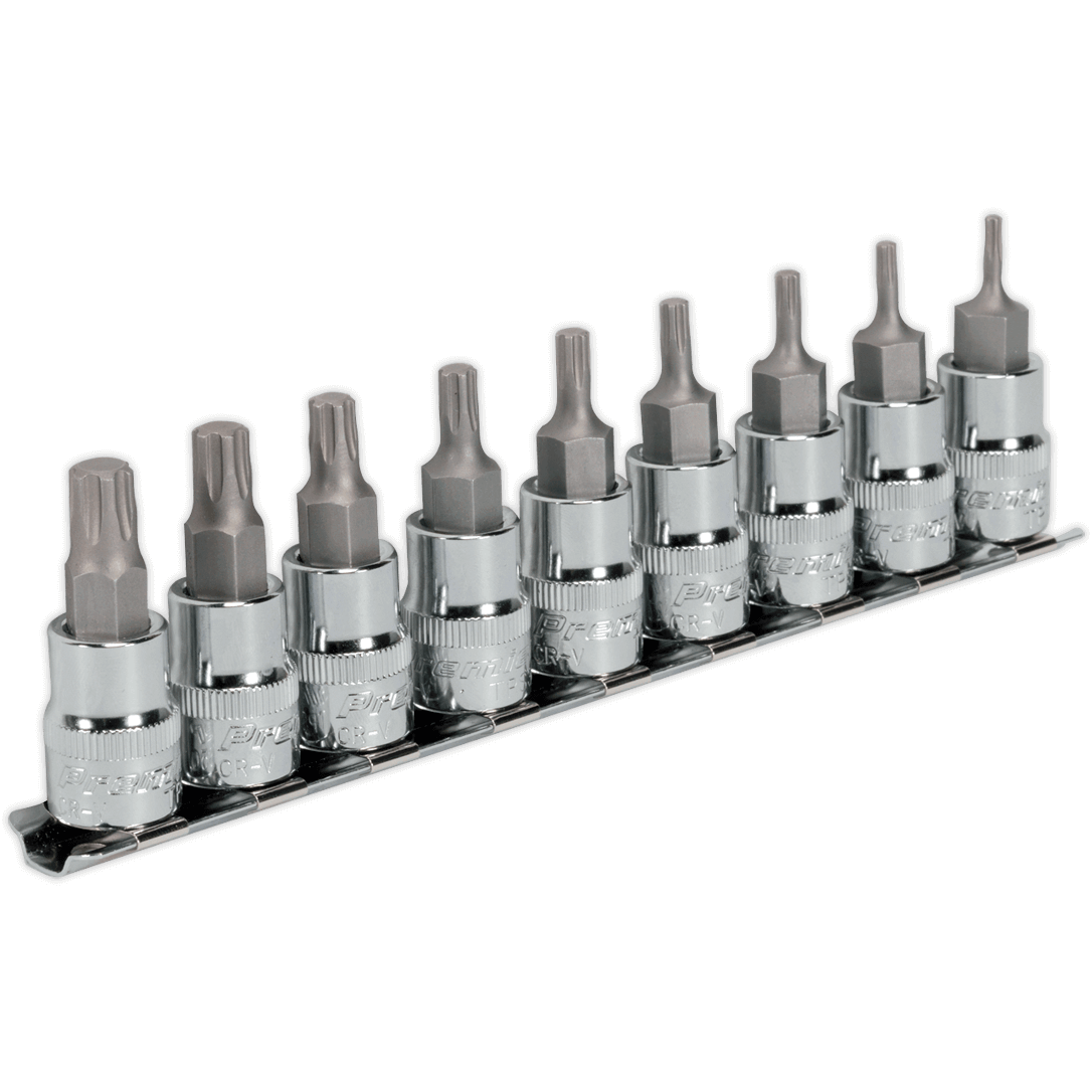 Sealey 9 Piece 3/8" Drive Torx Plus Socket Bit Set 3/8" 50mm Price Comparisons | Compare The Build