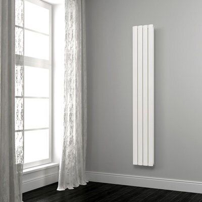 Opague Vertical Radiator White (H)1800 mm (W)345 mm Price Comparisons | Compare The Build