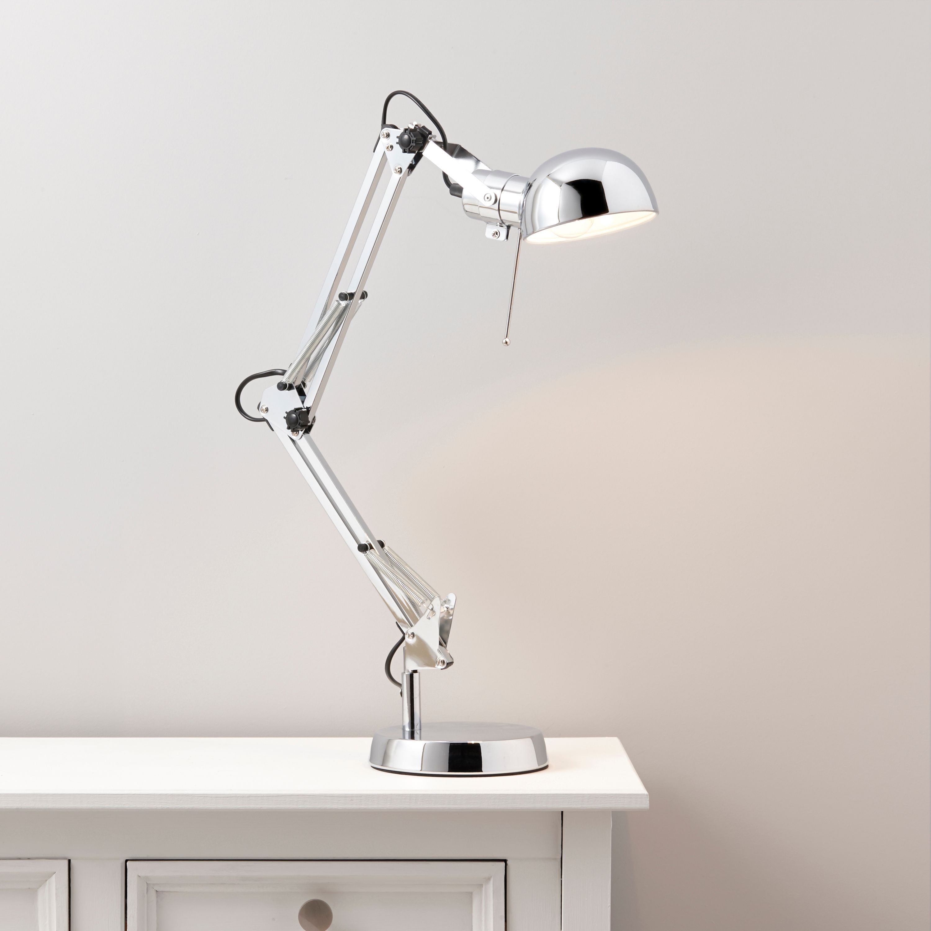 Colours Tutti Matt Chrome Effect Incandescent Desk Lamp Price Comparisons | Compare The Build