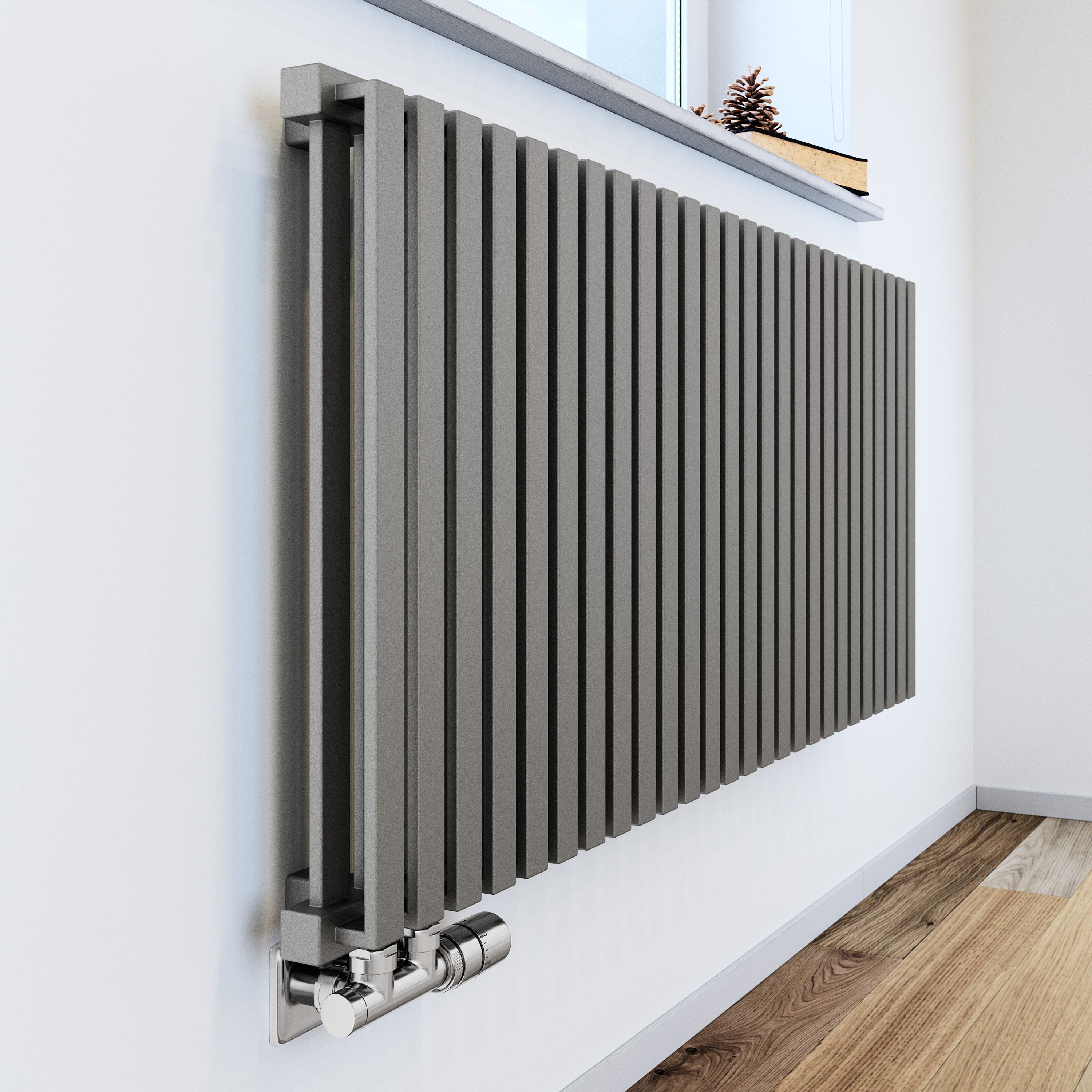 Terma Nemo Metallic Stone Horizontal Designer Radiator, (W)915mm X (H)530mm Price Comparisons | Compare The Build