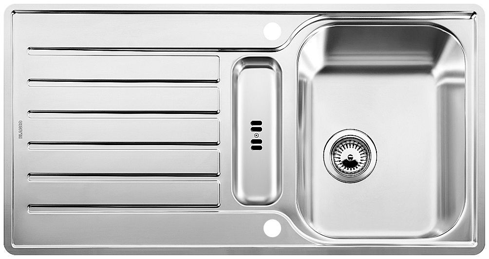 Blanco Lantos 1 Bowl Polished Stainless Steel Sink & Drainer | Compare The Build