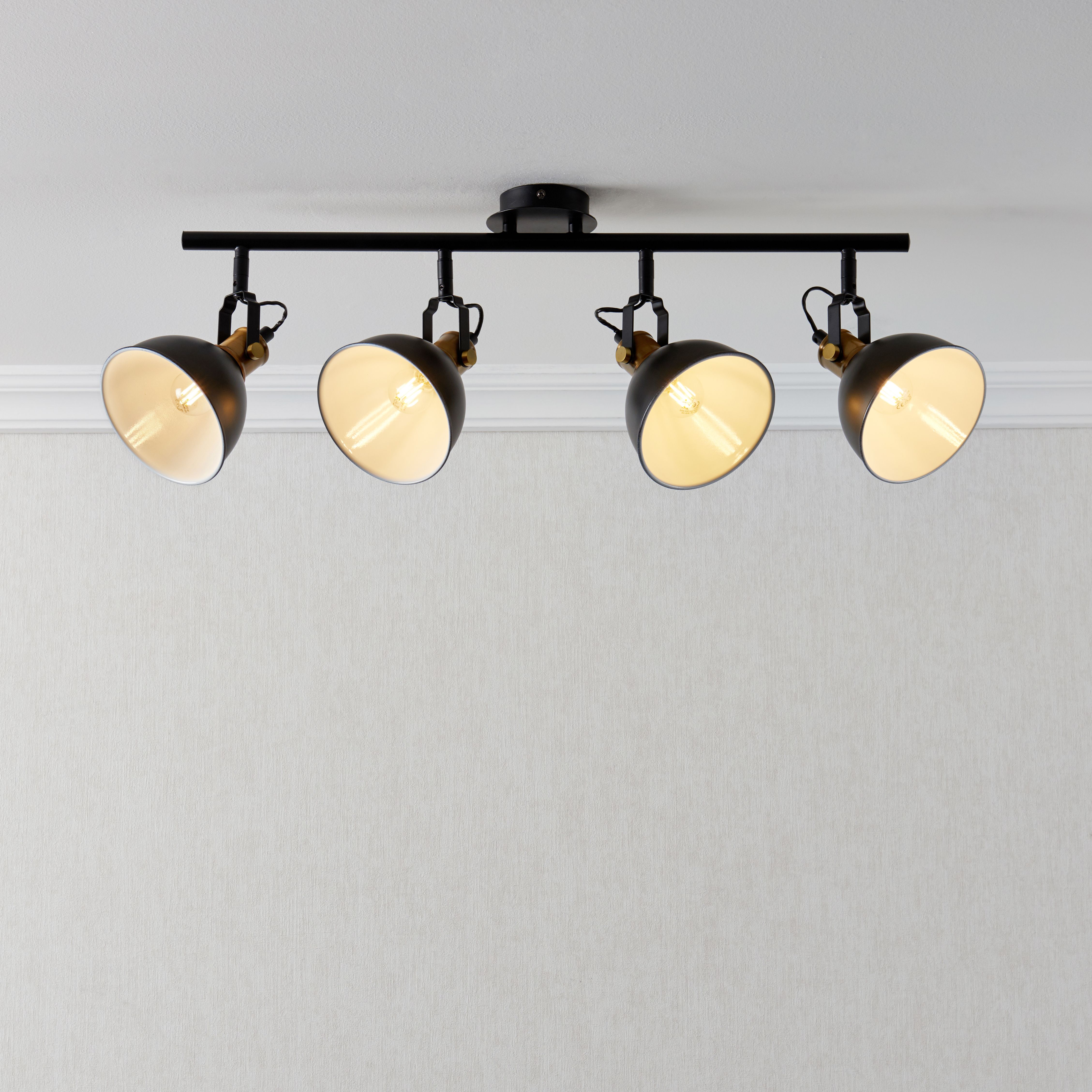 Acrobat Black Mains-Powered 4 Lamp Spotlight Bar Price Comparisons | Compare The Build
