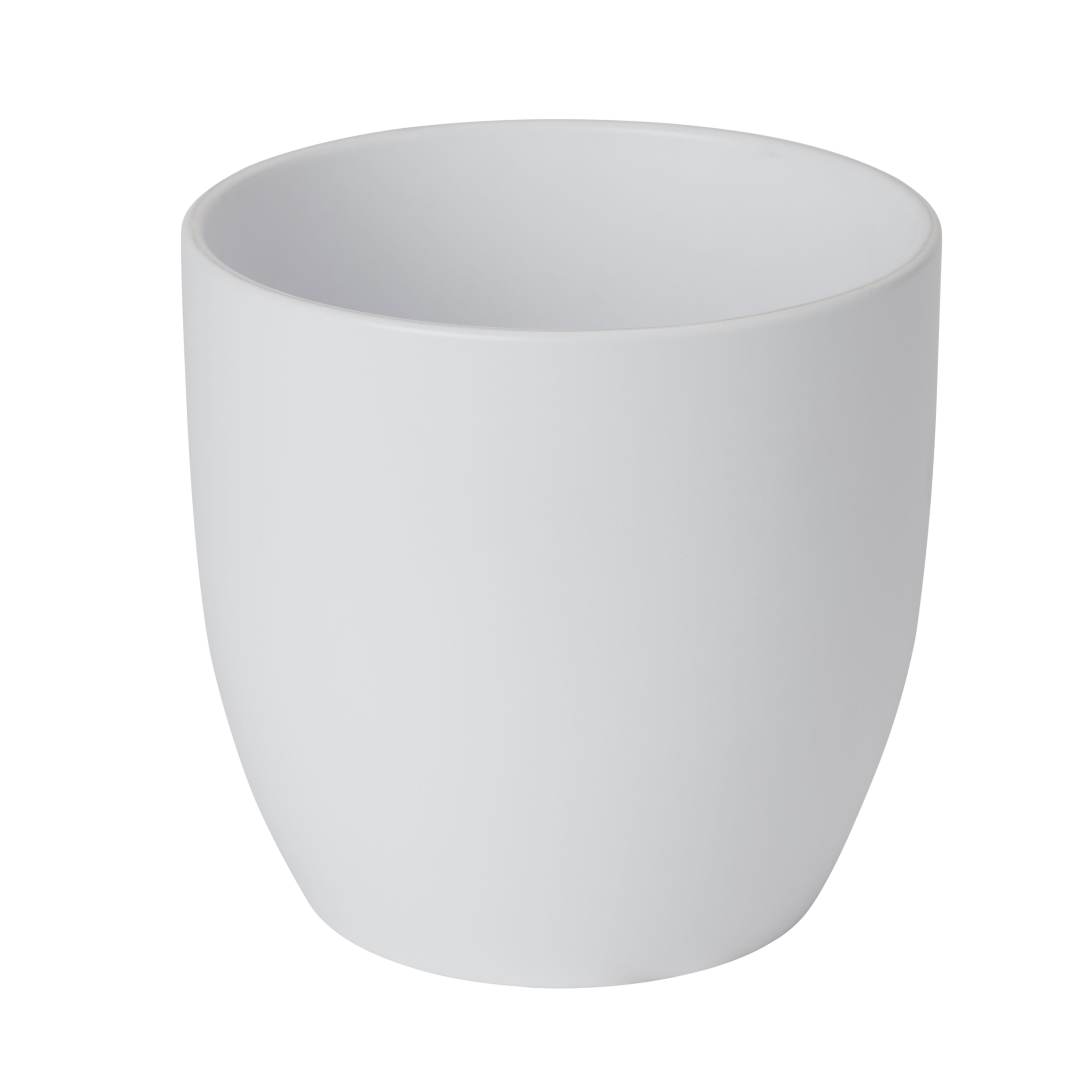 White Ceramic Plant Pot (Dia)19.2Cm Price Comparisons | Compare The Build