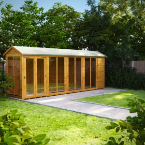 Power Sheds 18 x 4ft Apex Shiplap Dip Treated Summerhouse Price Comparisons | Compare The Build