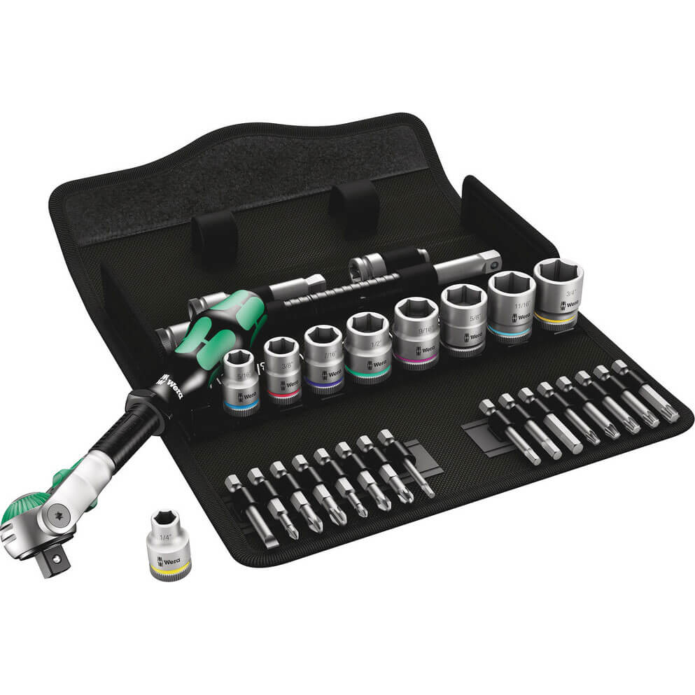 Wera 8100 SB9 Zyklop 29 Piece 3/8" Drive Socket and Bit Set Price Comparisons | Compare The Build