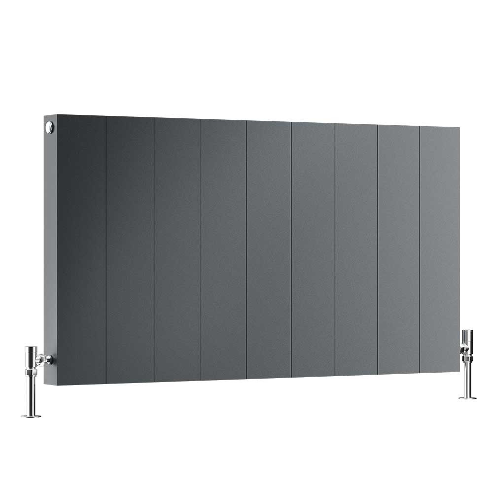 DQ Vela Horizontal Designer Aluminium Radiator, Anthracite, 600mm x 1096mm Price Comparisons | Compare The Build