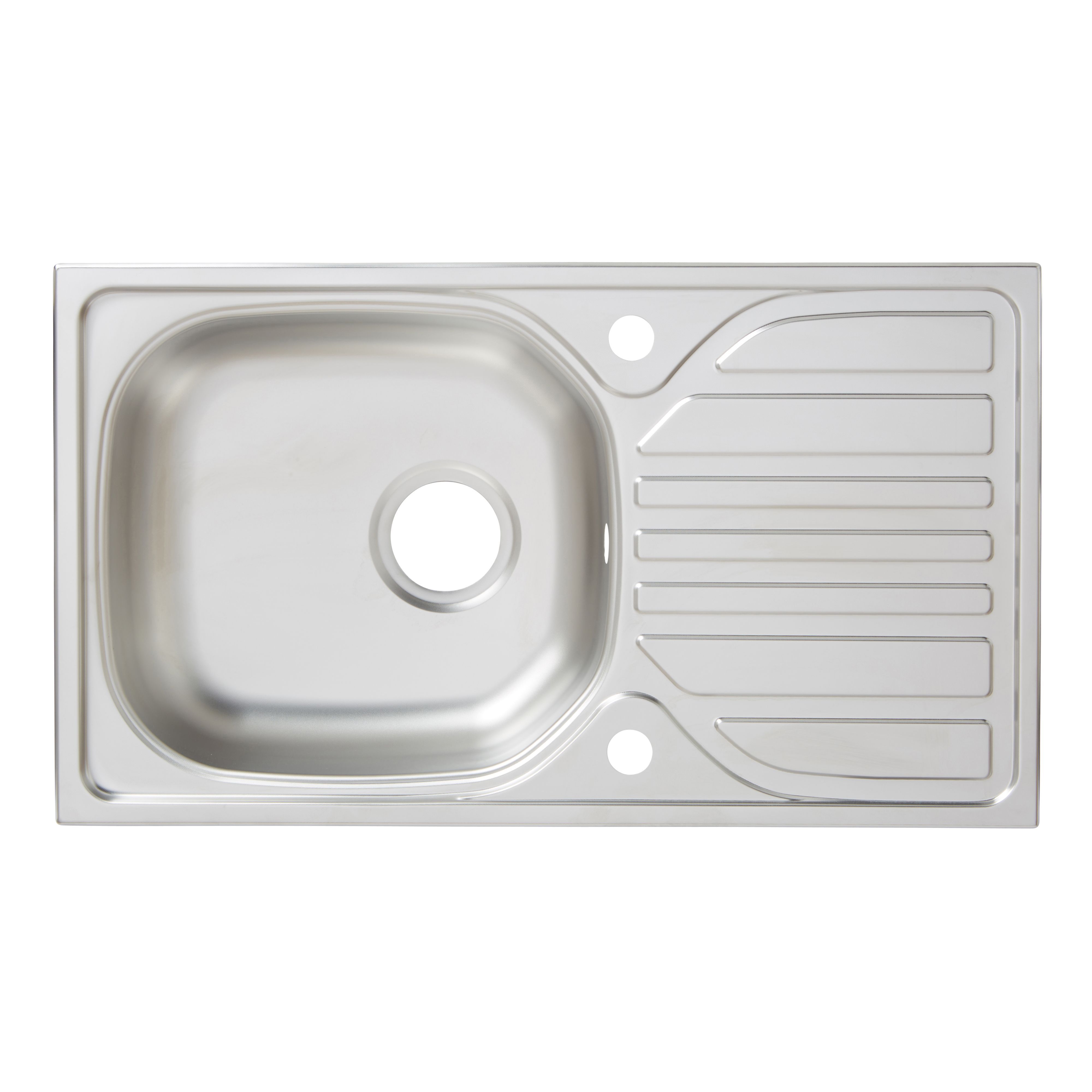 Turing Linen Stainless Steel 1 Bowl Sink & Drainer (W)435mm X (L)760mm | Compare The Build