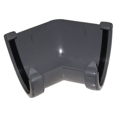 FloPlast Deepflow/ Hi-Cap Gutter Angle - 135 Degree x 115mm x 75mm Grey Price Comparisons | Compare The Build