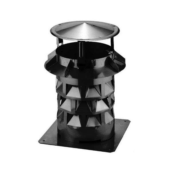 Windkat Metal Chimney Pot / Cowl 200mm (Square Base) - Black WB200/B Price Comparisons | Compare The Build