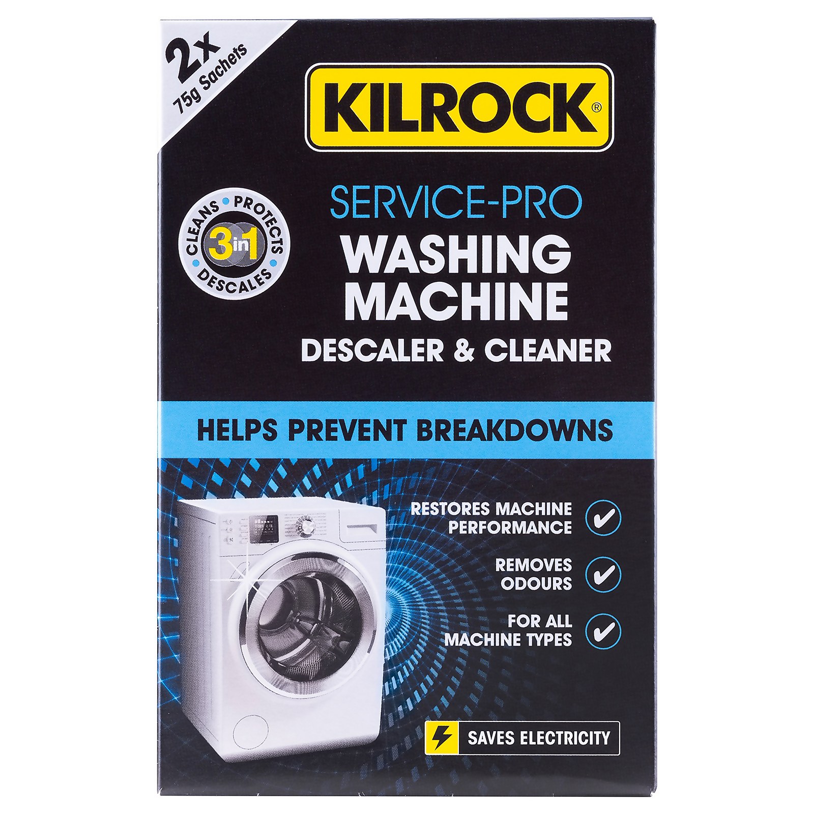 Kilrock Service-Pro Washing Machine Descaler & Cleaner - 2x75g Price Comparisons | Compare The Build