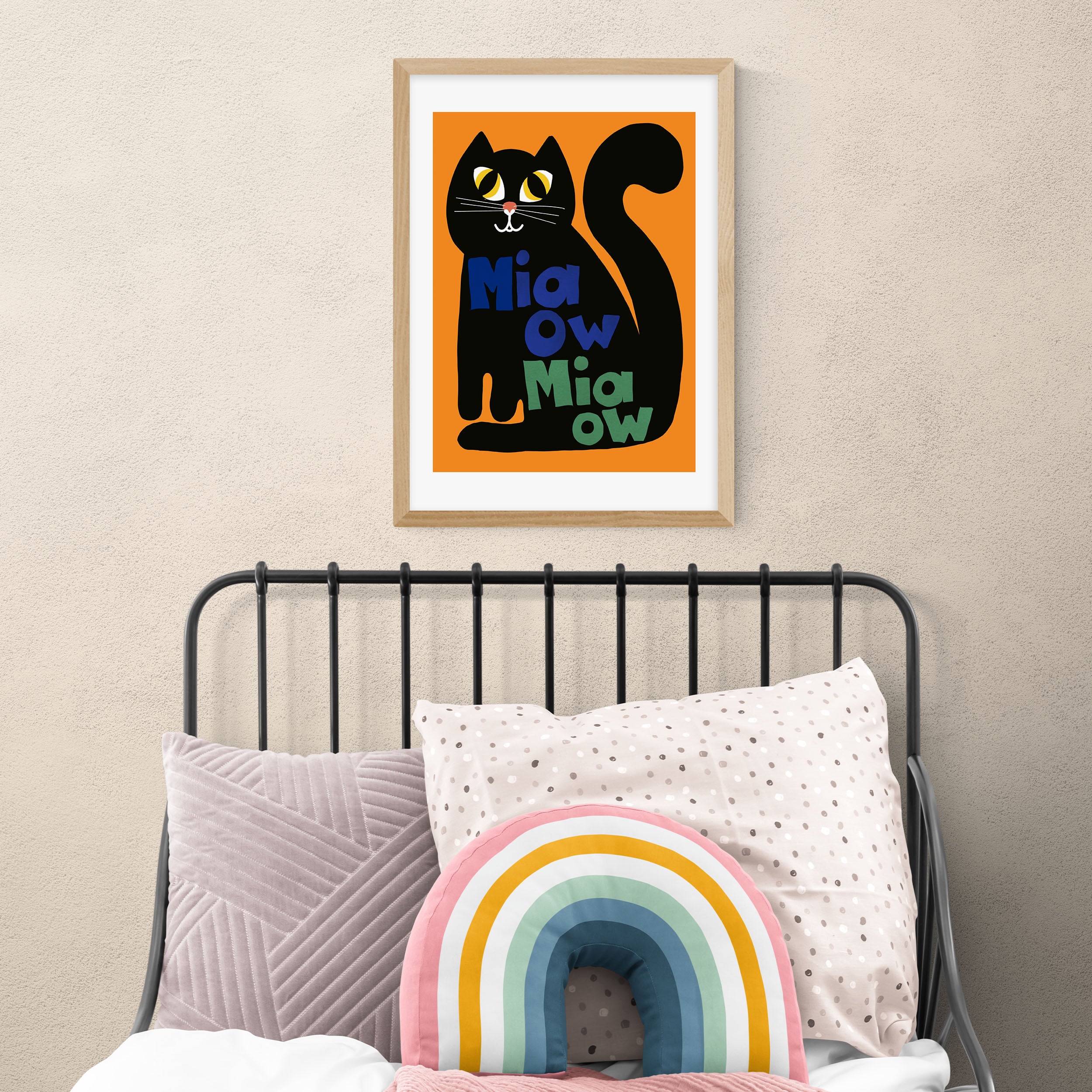 East End Prints Miaow Miaow Cat Print MultiColoured Price Comparisons | Compare The Build