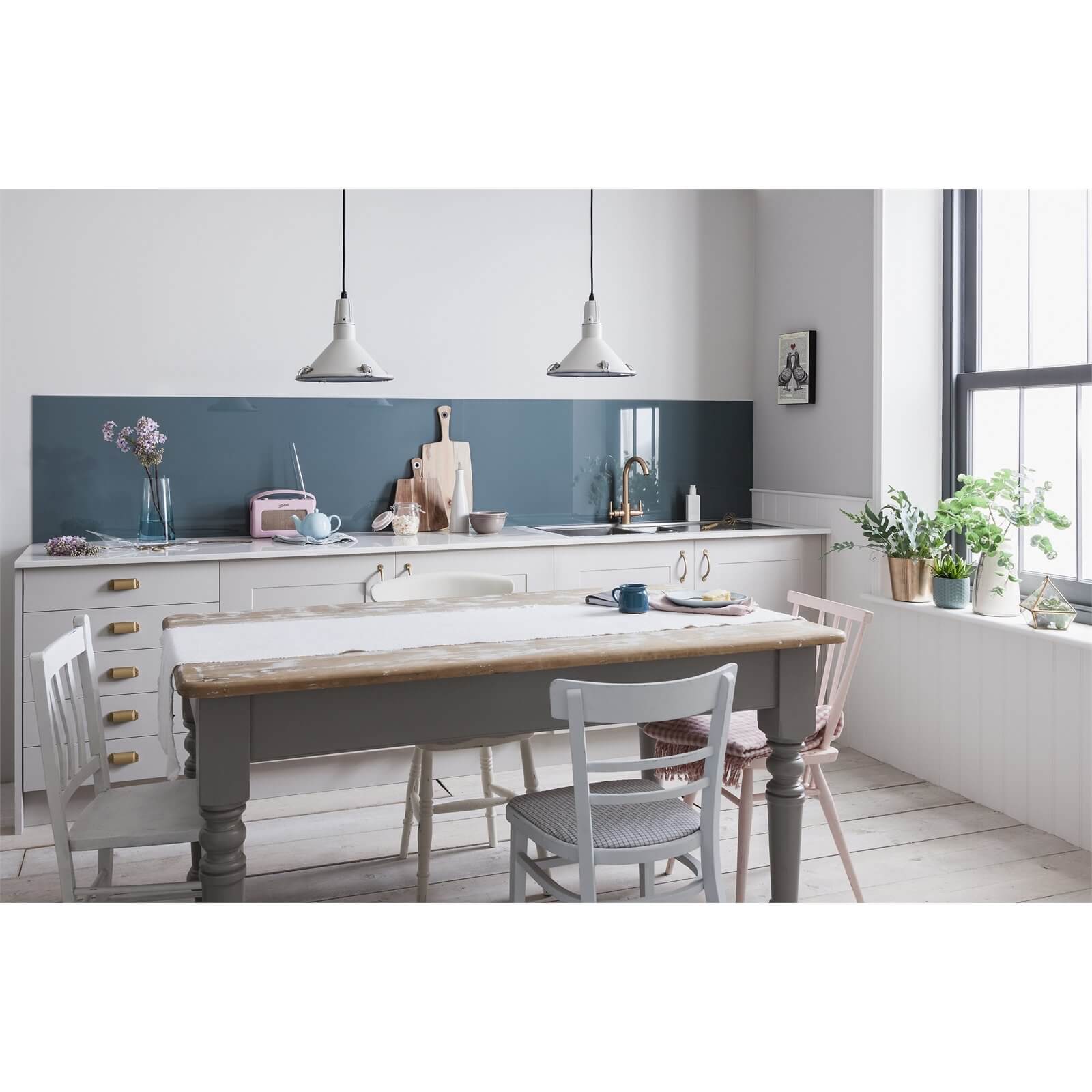 Alusplash Reversible Splash Back - 3050 x 545mm - Petrol Blue & Warm Grey Price Comparisons | Compare The Build