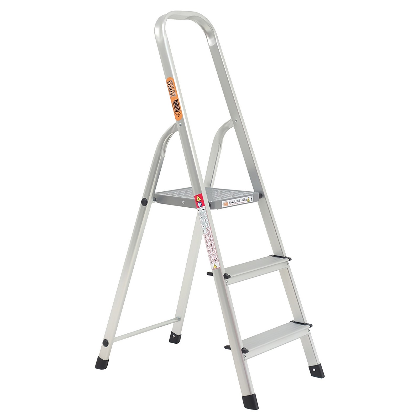 Rhino Lightweight Aluminium Step Ladder -  3 Tread Price Comparisons | Compare The Build