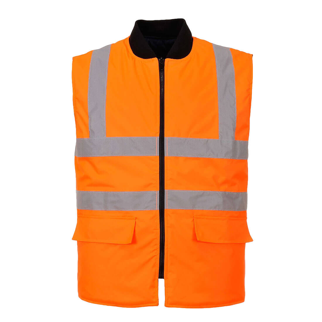 Oxford Weave 300D Class 2 Reversible Hi Vis Bodywarmer Orange 5XL Price Comparisons | Compare The Build