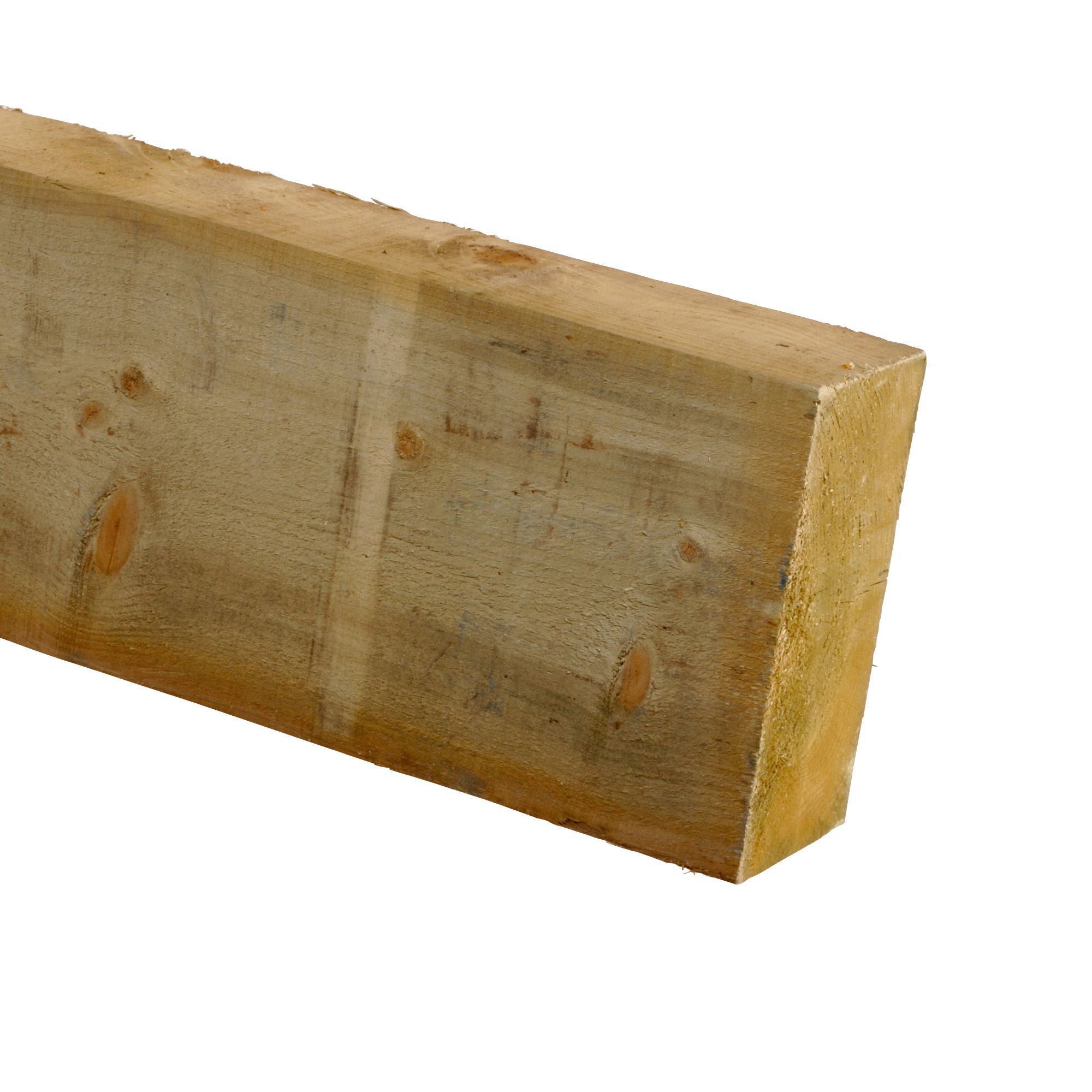 Treated Sawn Spruce Timber (L)2.4m (W)100mm (T)47mm, Pack of 4 | Compare The Build