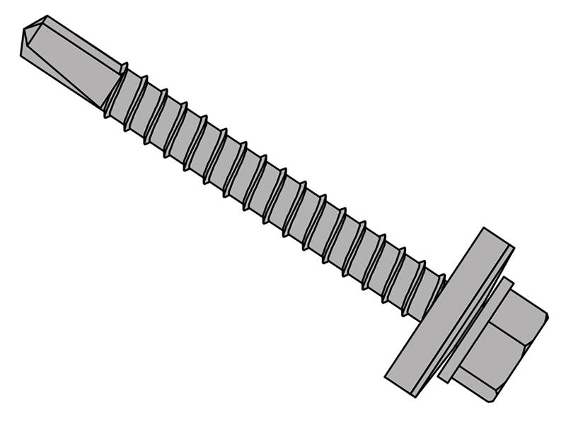 ForgeFix FORTFHW5570L TechFast Roofing Sheet to Steel Hex Screw & Washer No.3 Tip 5.5 x 70mm Box 100 Price Comparisons | Compare The Build