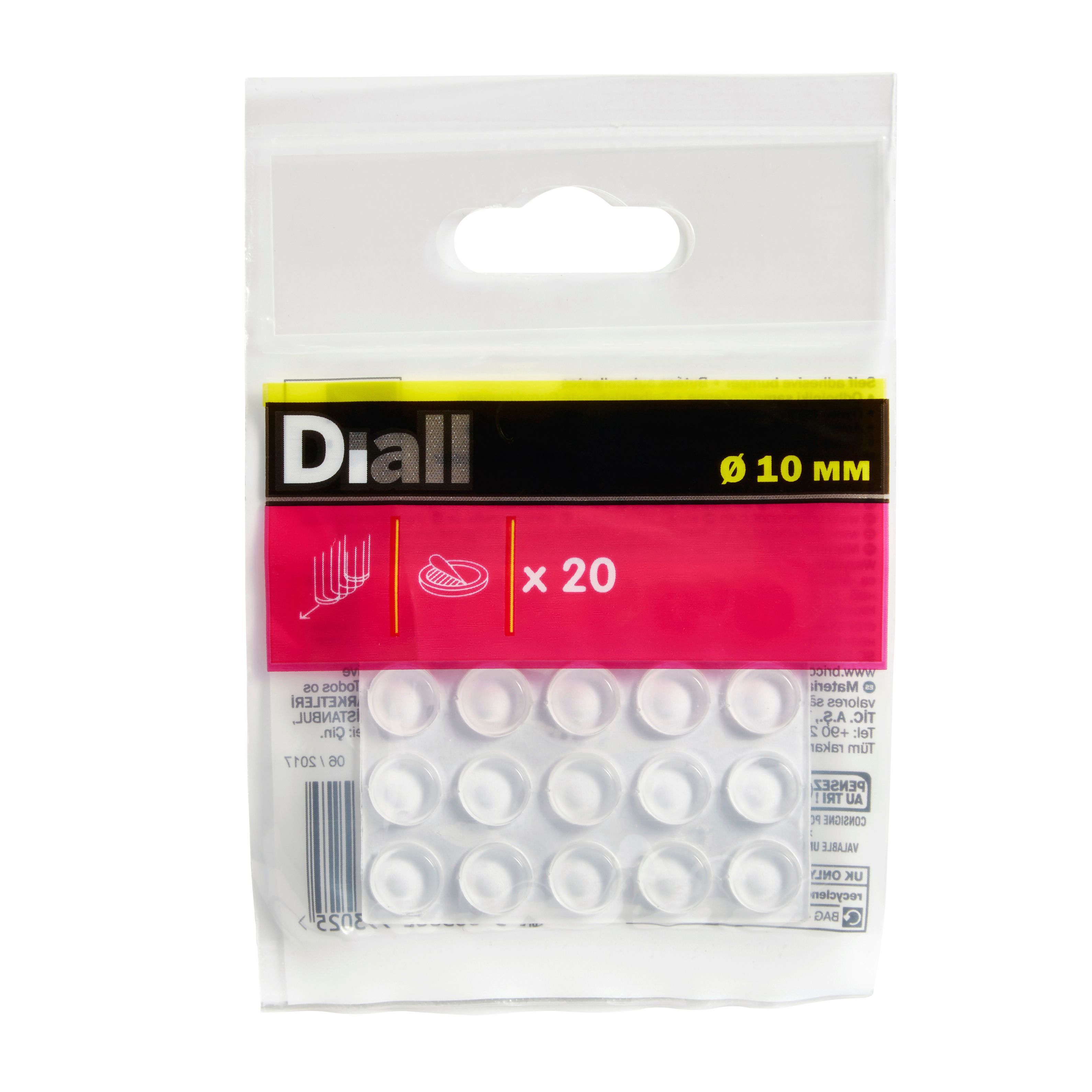 Diall Transparent Pvc Bumper+ (Dia)10mm, Pack Of 20 Price Comparisons | Compare The Build