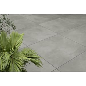 Exmoore Grey Matt Outdoor Porcelain Paving Tile - 600 x 600x 20mm - Pack of 2 | Compare The Build