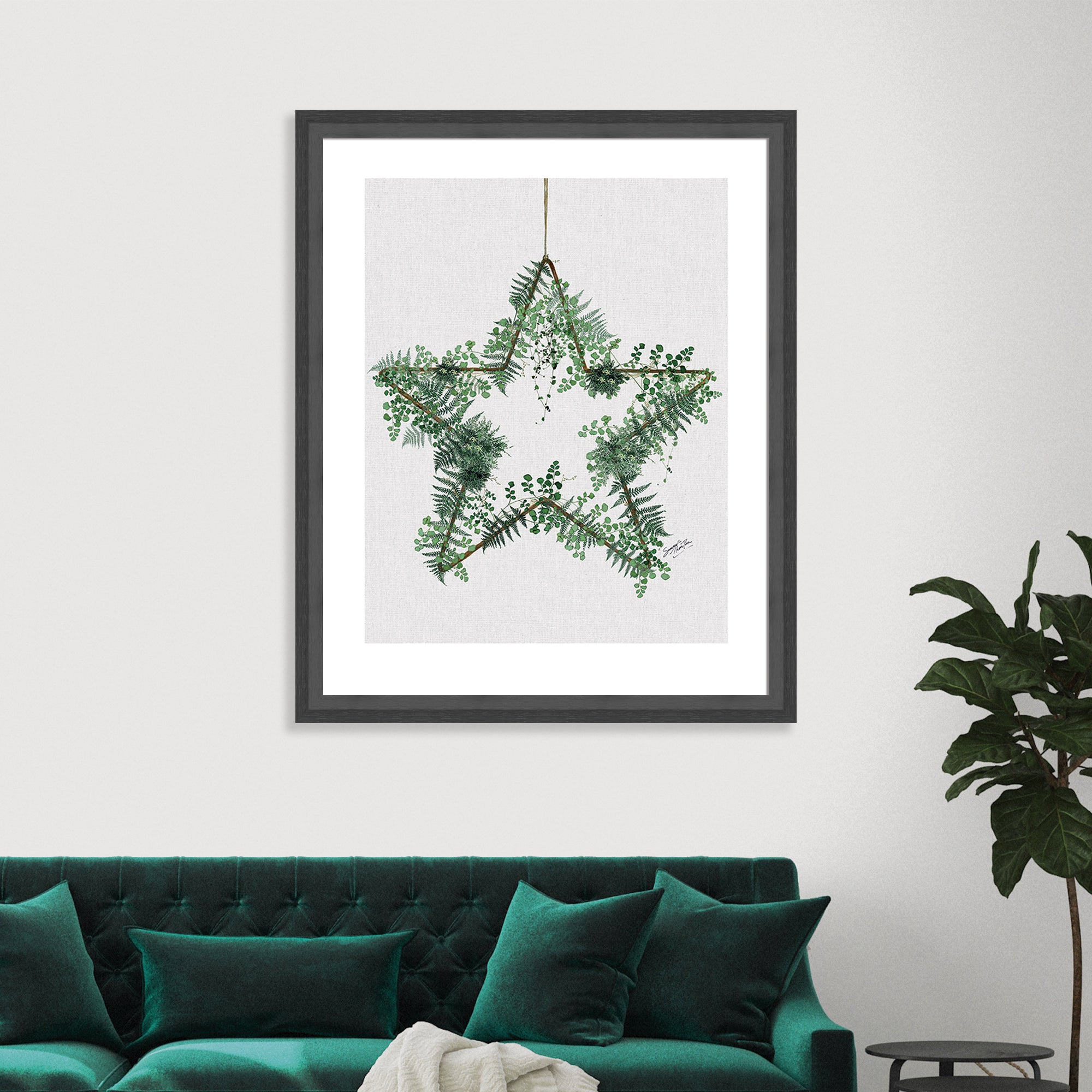 The Art Group Fern Star Framed Print Green Price Comparisons | Compare The Build