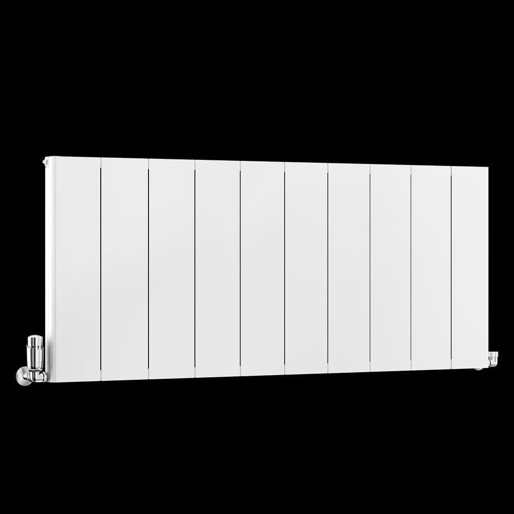 Nordic Alpha Aluminium Designer Horizontal Radiator, Matt White, 500mm x 1196mm Price Comparisons | Compare The Build