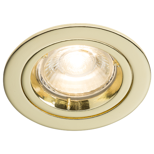 KnightsBridge IP20 230V GU10 Brass Recessed Fixed Twist & Lock Downlight Price Comparisons | Compare The Build