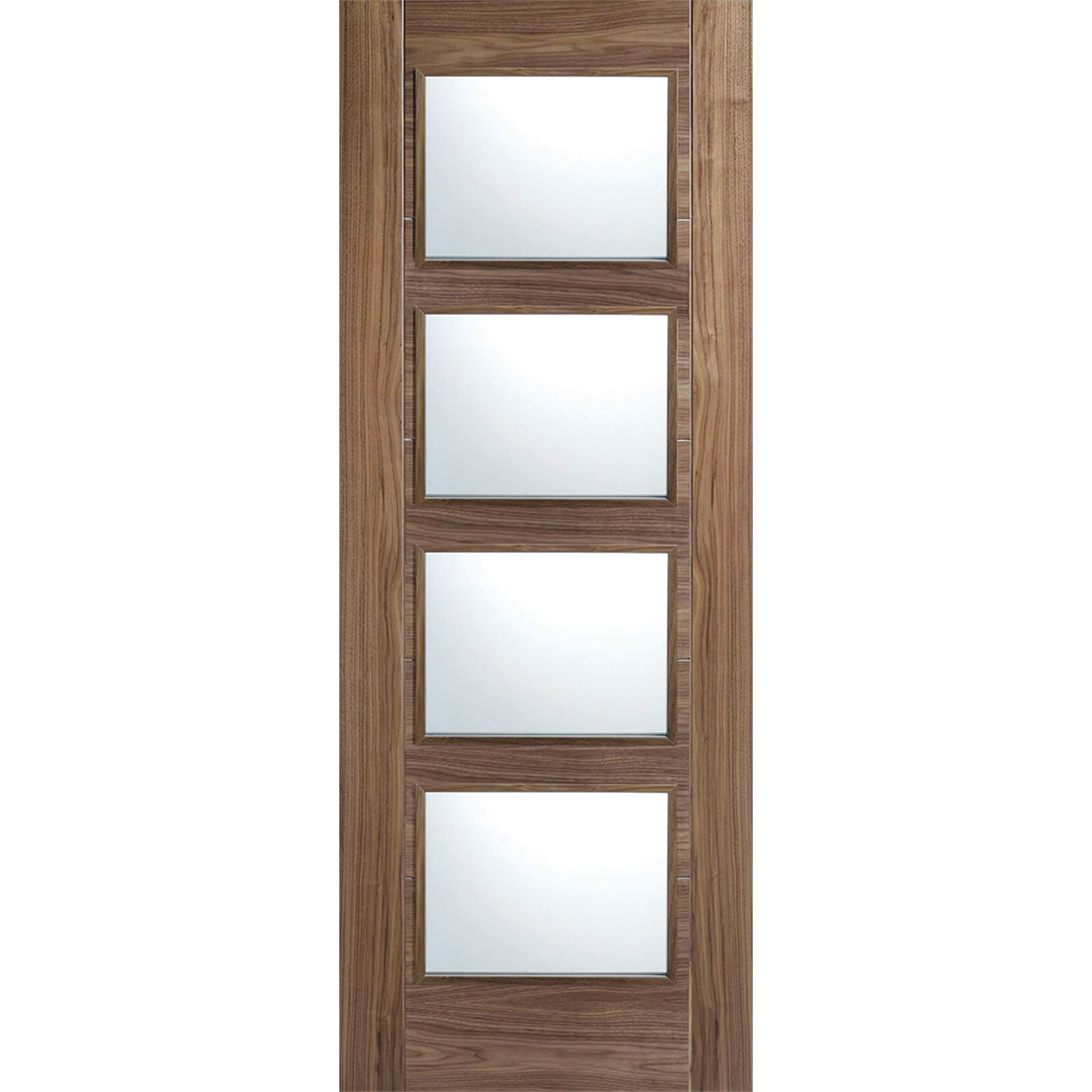 Vancouver Internal Glazed Prefinished Walnut 4 Lite Door - 686 x 1981mm Price Comparisons | Compare The Build