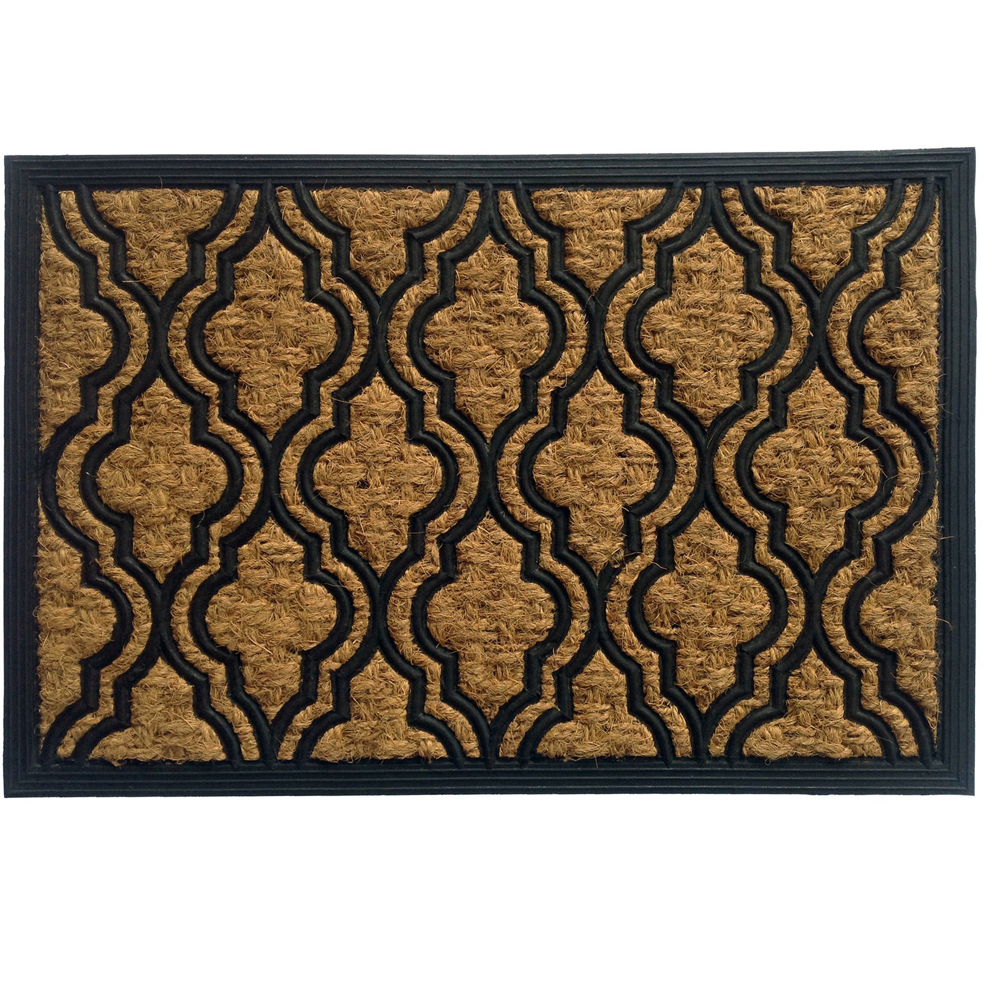 Black & Natural Door Mat (L)0.45M (W)0.45M Price Comparisons | Compare The Build