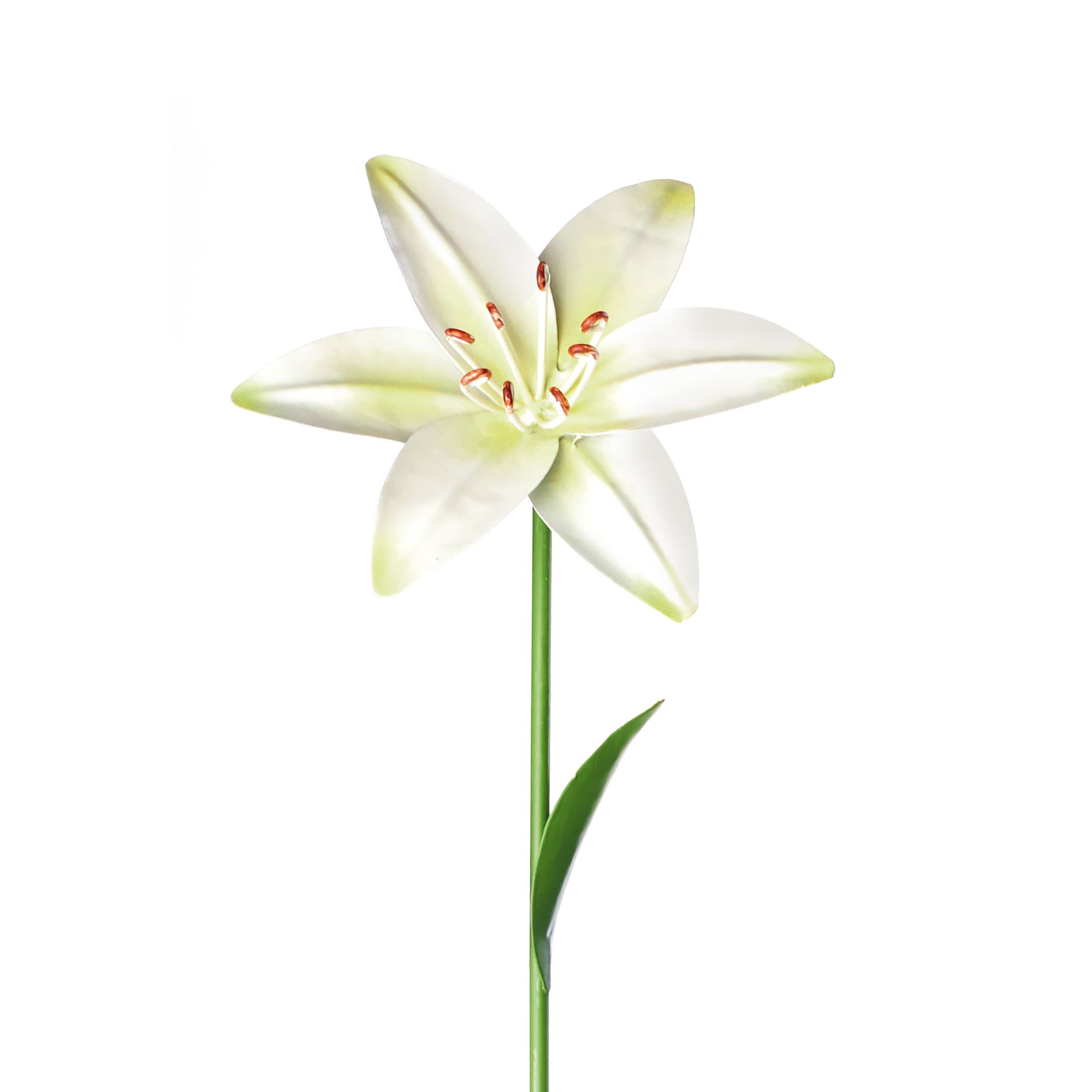 The Outdoor Living Company White Lily Garden Stake (L)640mm Price Comparisons | Compare The Build