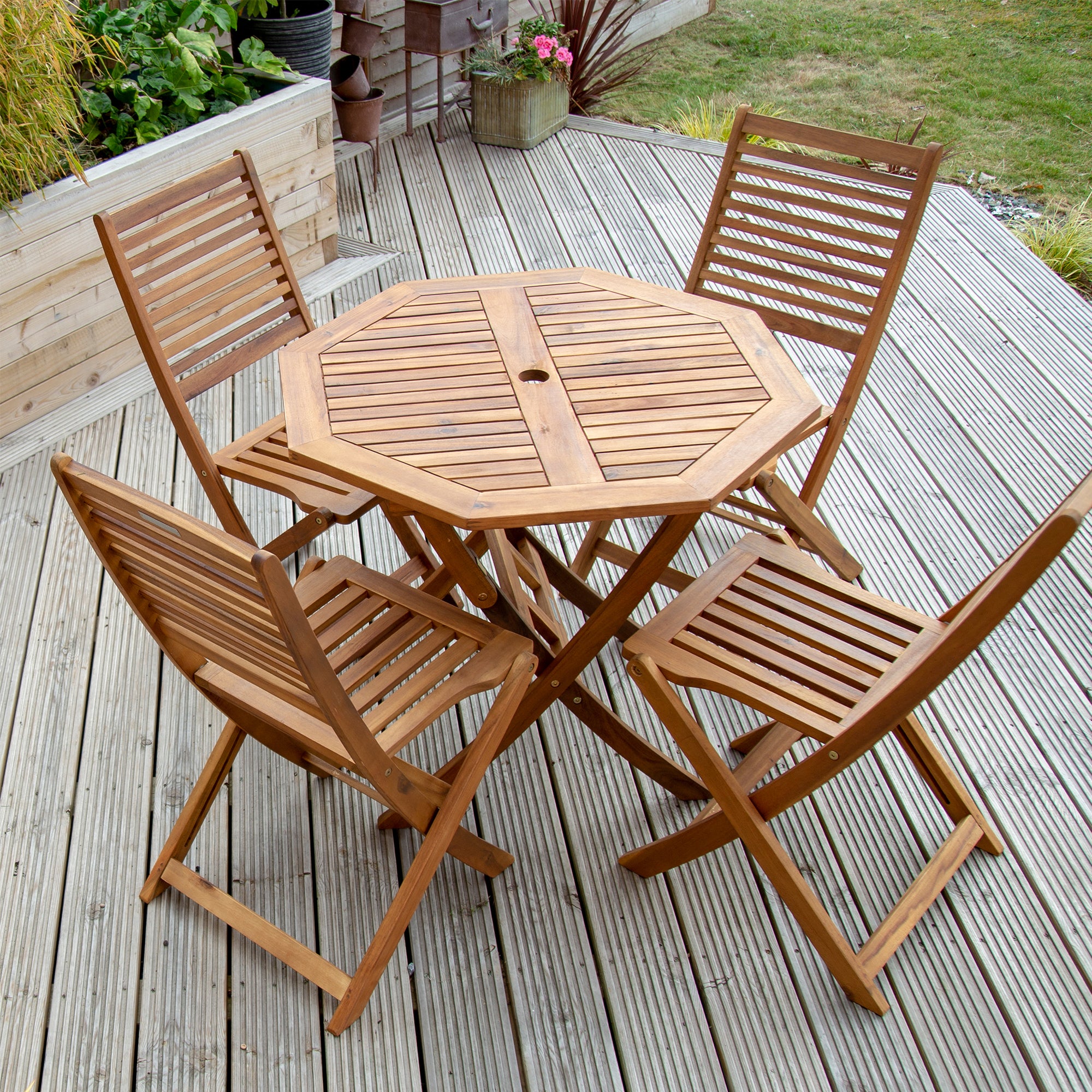 Octagonal 4 Seater Dining Set Natural Price Comparisons | Compare The Build