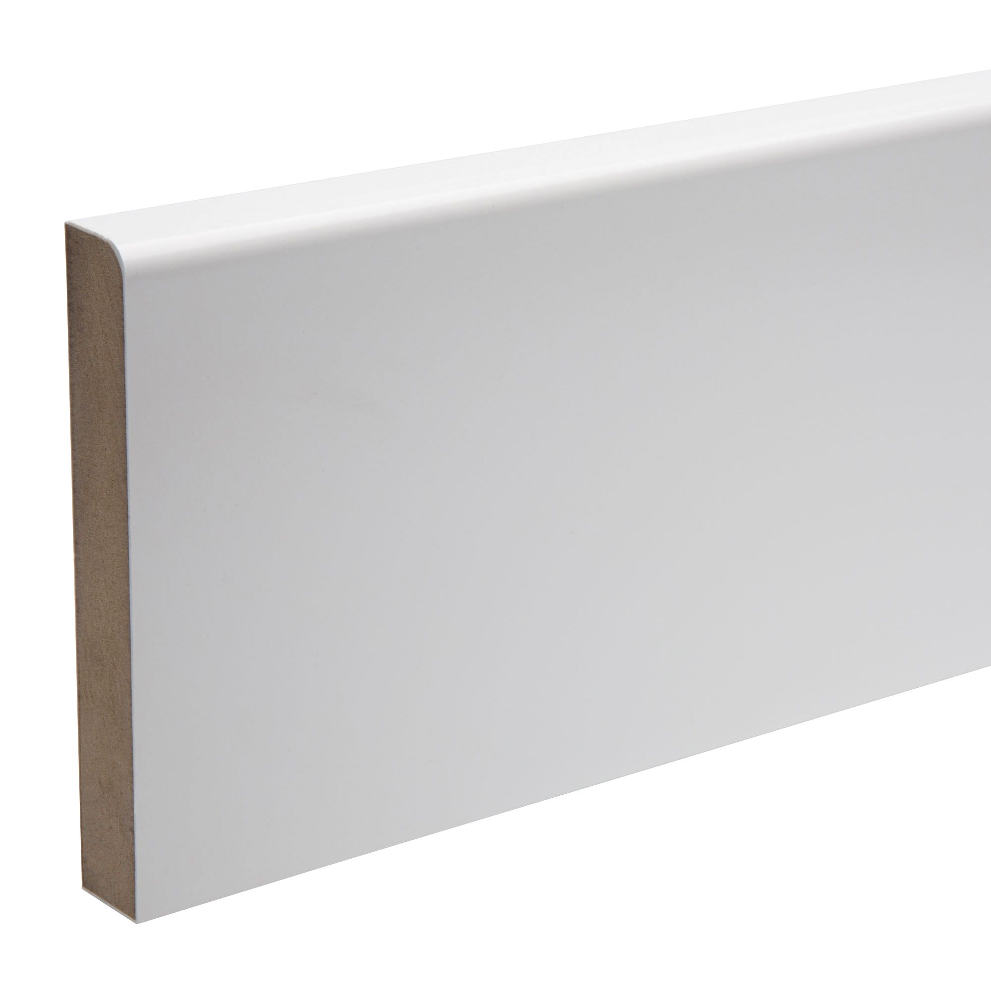 KOTA White MDF Rounded Skirting board (L)2.4m (W)119mm (T)18mm Price Comparisons | Compare The Build