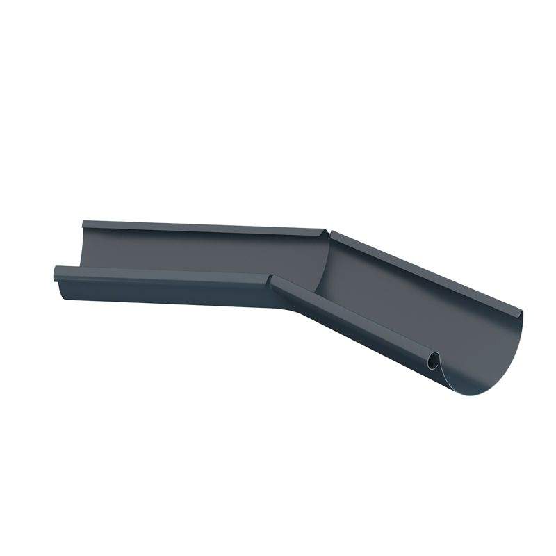 Lindab Half Round 135dg Inner Gutter Angle 100mm Painted Dark Grey Galvanised Steel RVIO100DG Price Comparisons | Compare The Build