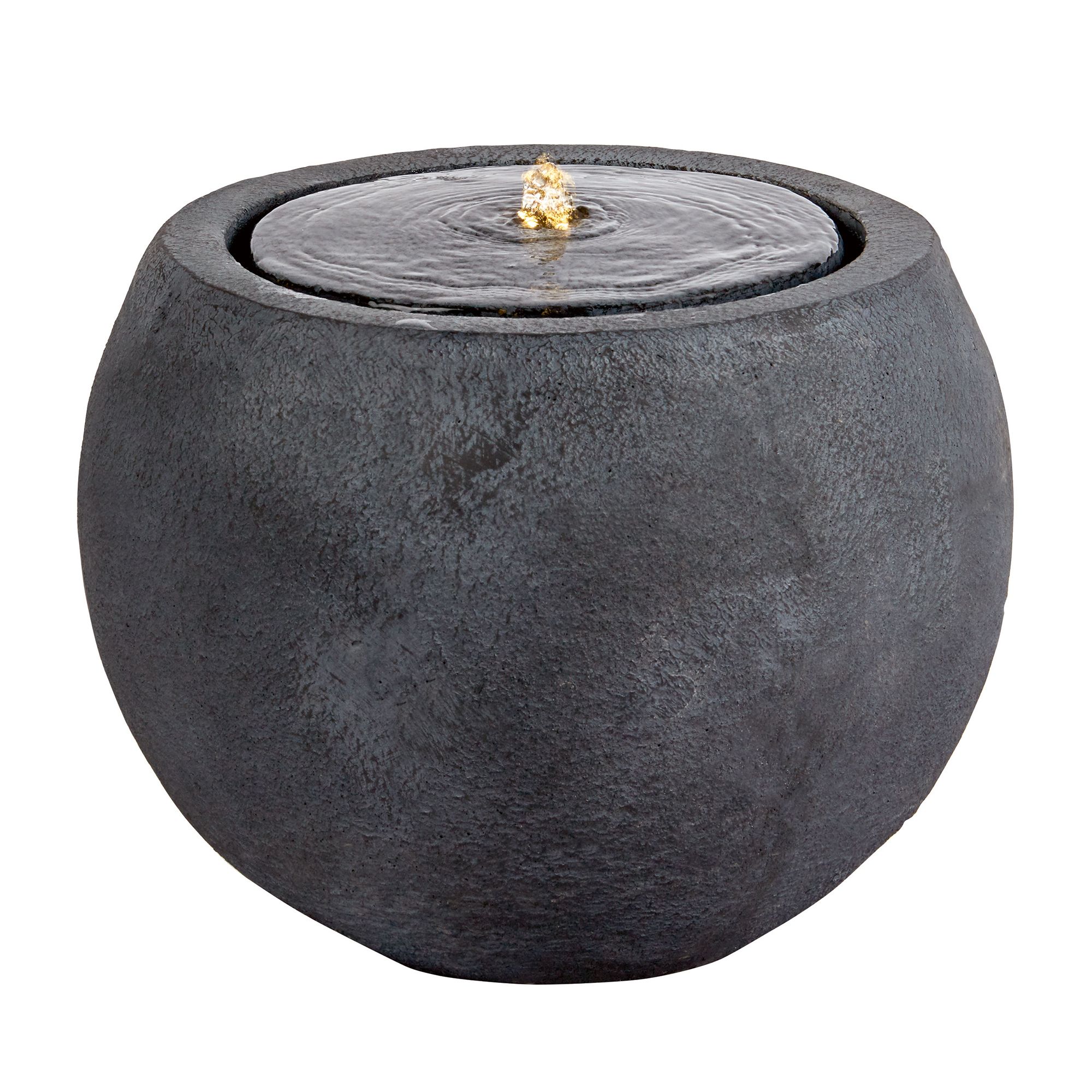 Outdoor Living Uk Mains-Powered Concrete Style Ball Water Feature (H)32.5Cm Price Comparisons | Compare The Build