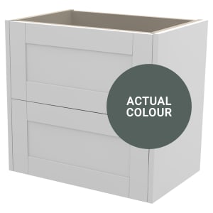 Duarti By Calypso Highwood 600mm Slimline 2 Drawer Wall Hung Vanity Unit - Woodland Green Price Comparisons | Compare The Build