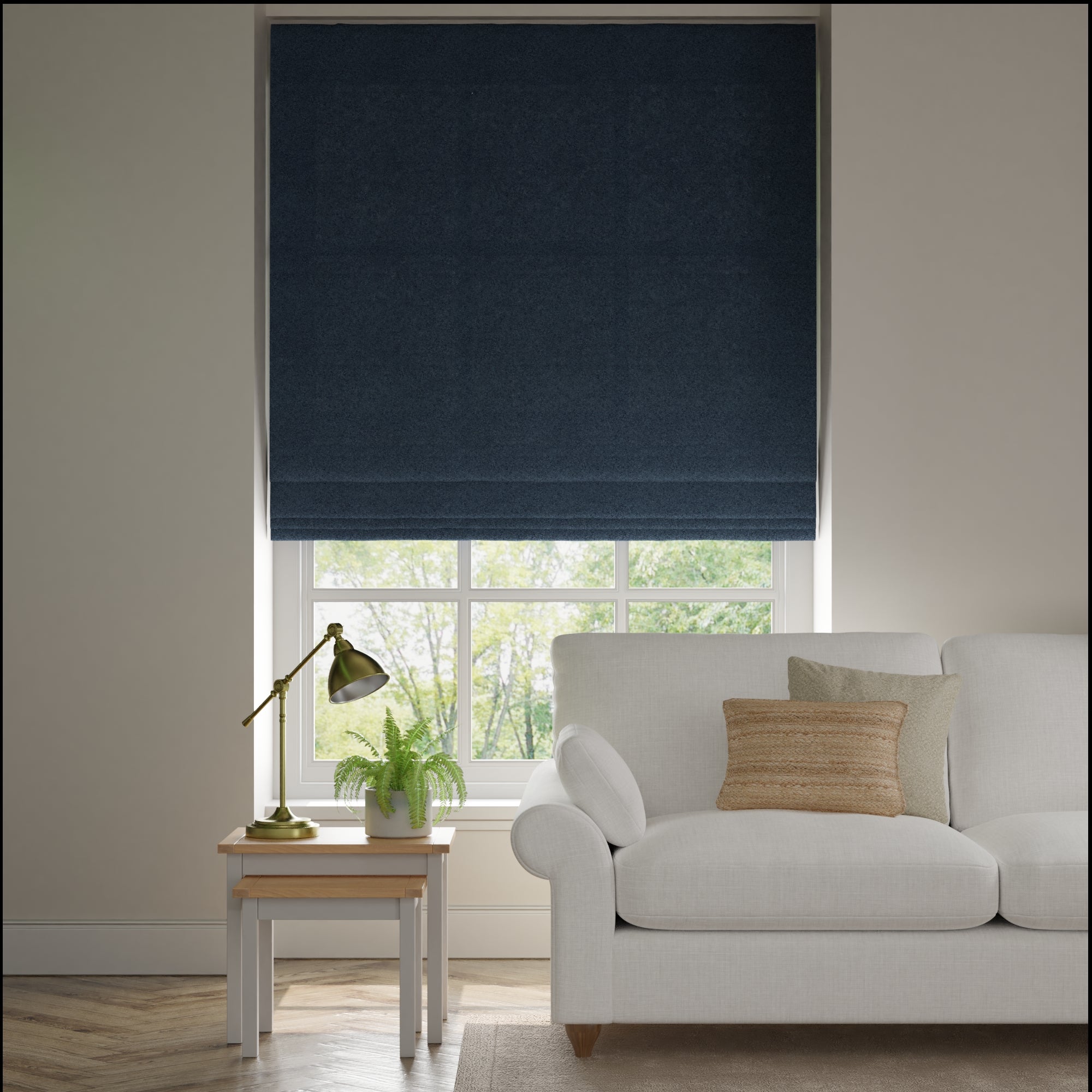 Churchgate Boucle Made to Measure Roman Blind Churchgate Boucle Indigo Price Comparisons | Compare The Build