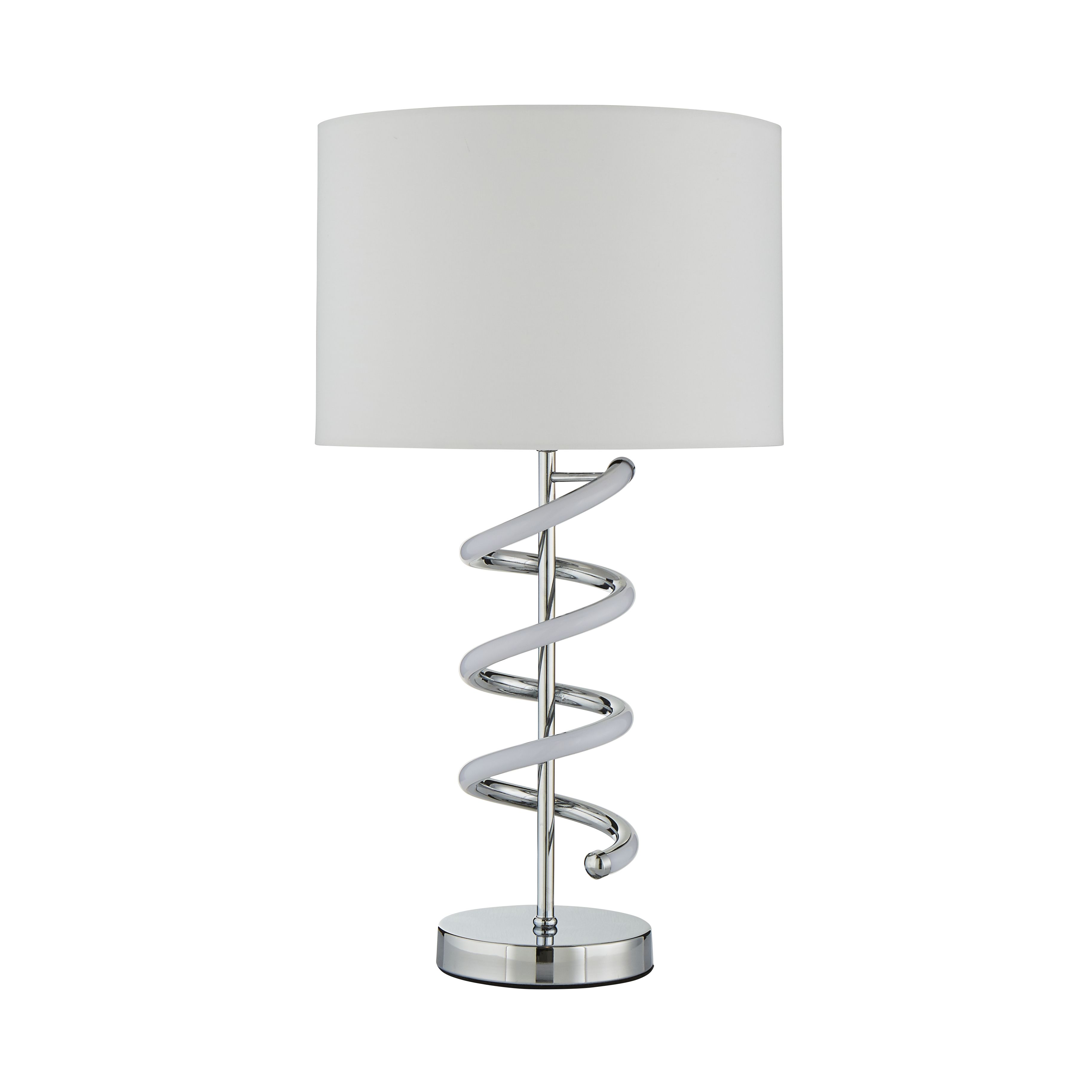 Inlight Deco Mirrored Chrome & White Led Circular Table Lamp | Compare The Build