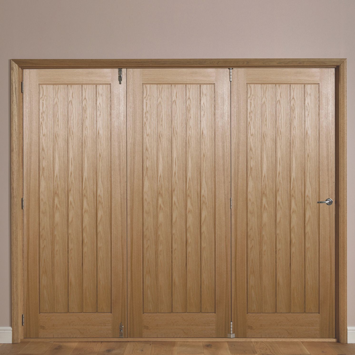 Freedom Laxford Cottage Oak Veneer Internal Folding Door Lh, (H)2035mm (W)2146mm Price Comparisons | Compare The Build