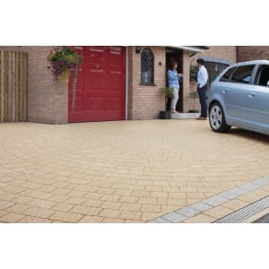 Marshalls Drivesett Argent Textured Driveway Block Paving Pack Mixed Size - Buff 10.75 m2 | Compare The Build