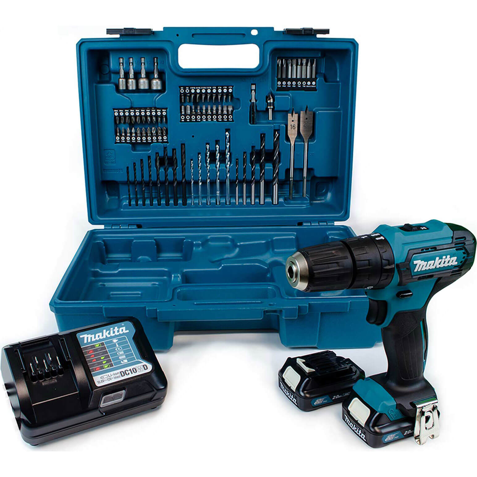 Makita HP333DWAX1 12v CXT Combi Drill Accessory Set 2 x 2ah Li-ion Charger Case & Accessories Price Comparisons | Compare The Build