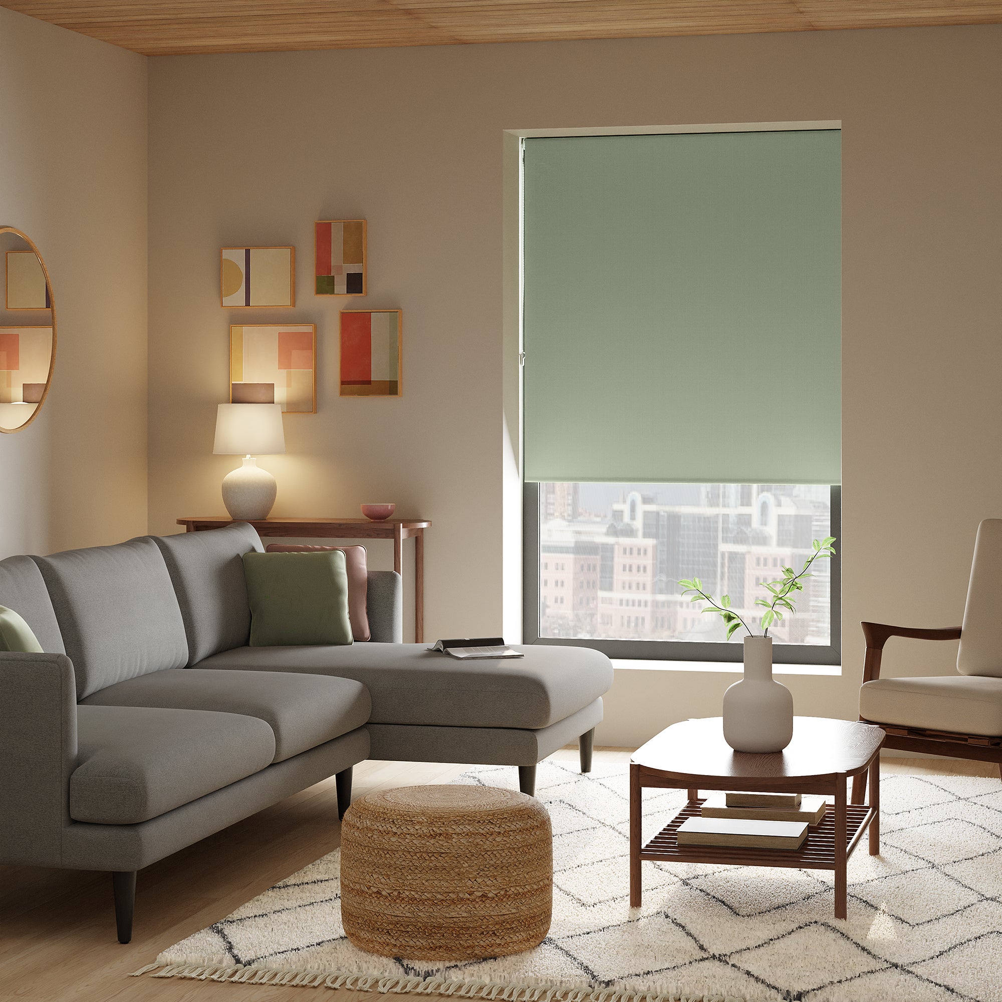 Blackout Long Drop Lilypad Roller Blind Lilypad Price Comparisons | Compare The Build